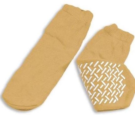 SLIPPER SOCKS, XLG BEIGE 48/CS